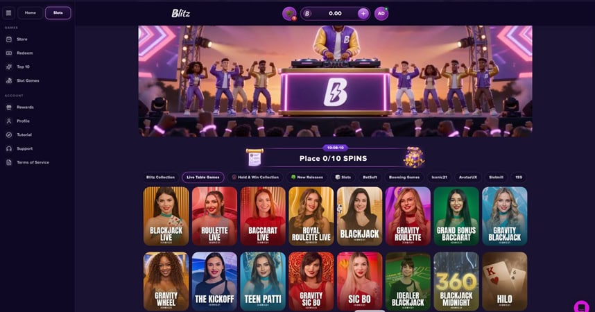 Blitz.us Live Games