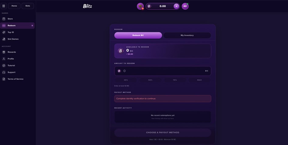 Blitz.us Redeem
