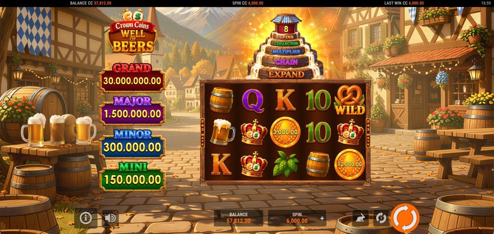 crown coins well of beers exclusive slot