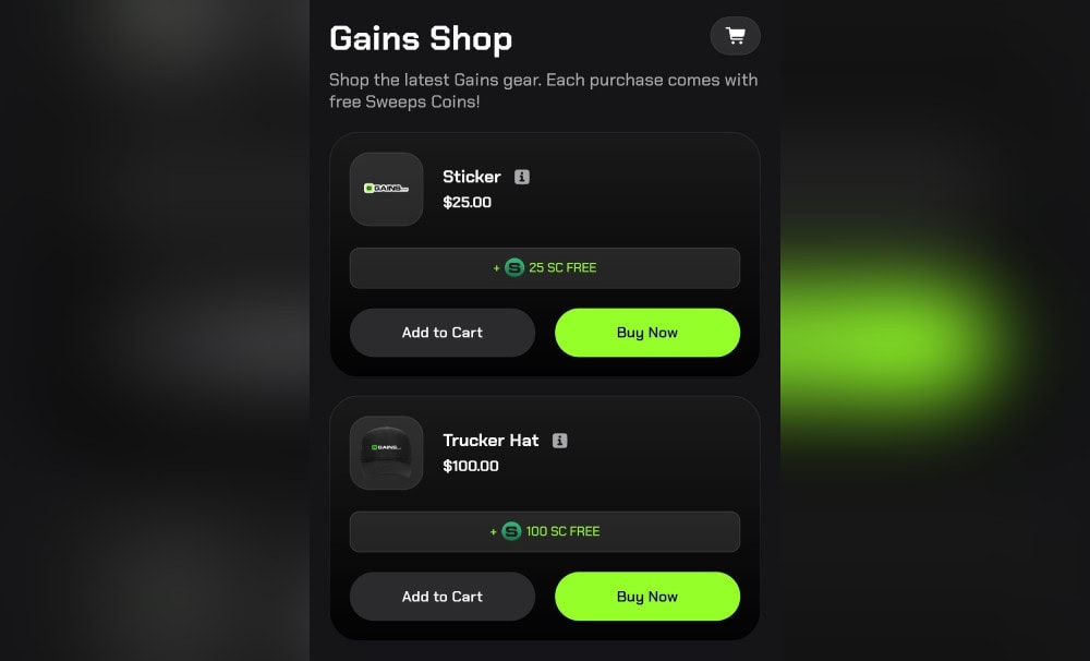 gains shop merch mode