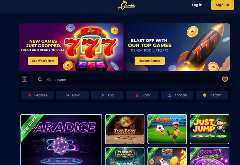 Gambly Homepage