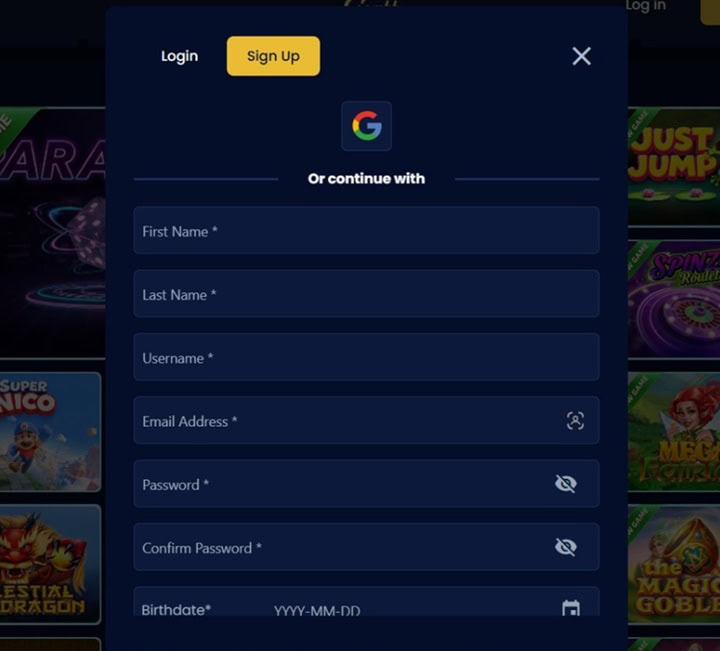 Gambly Register