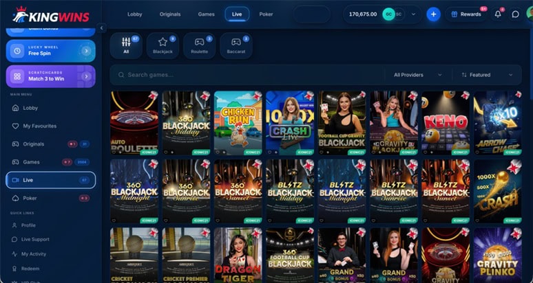 KingWins Live Games