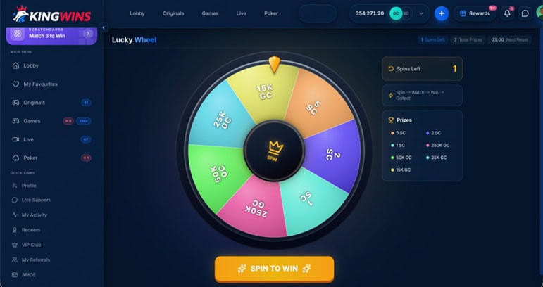 KingWins Lucky Wheel
