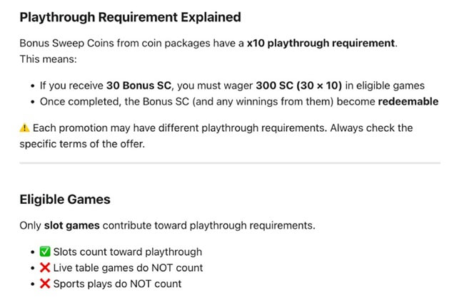 KingWins Playthrough Requirement