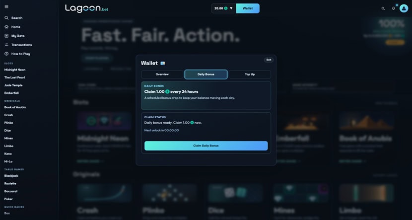 Lagoon.bet Daily Bonus