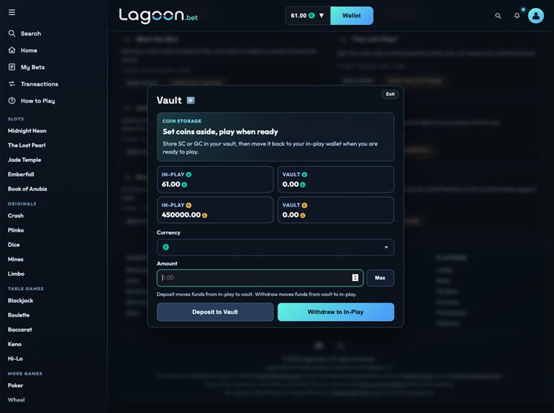 Lagoon.bet Vault