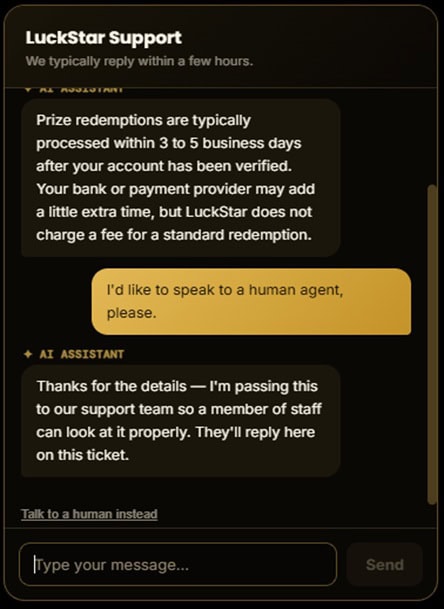 LuckStar Support