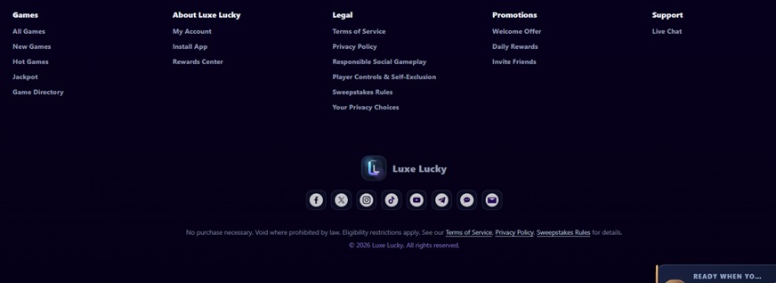 Luxe Lucky Footer
