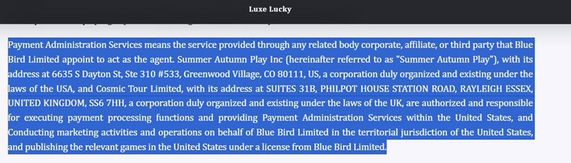 Luxe Lucky Terms