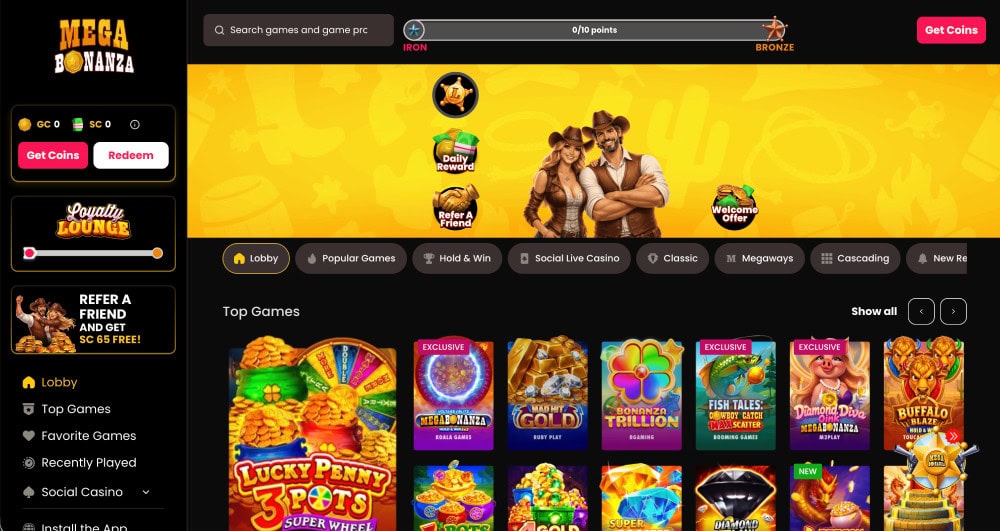 mega bonanza homepage september 2026
