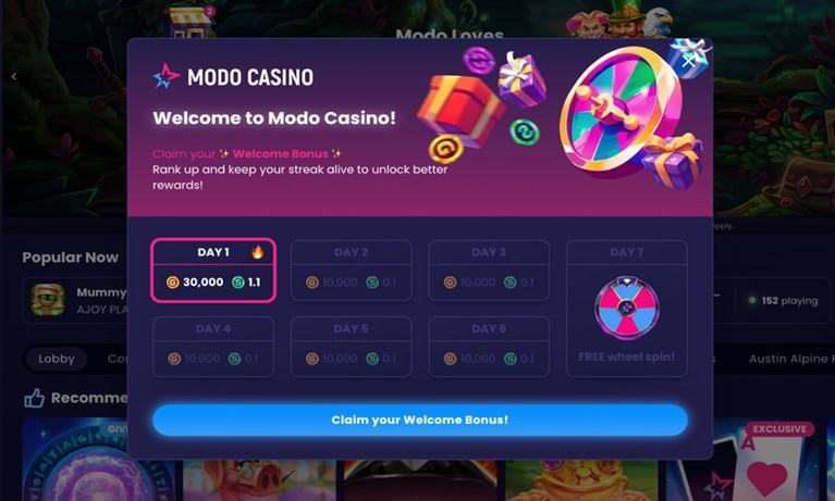 Modo Daily Bonus