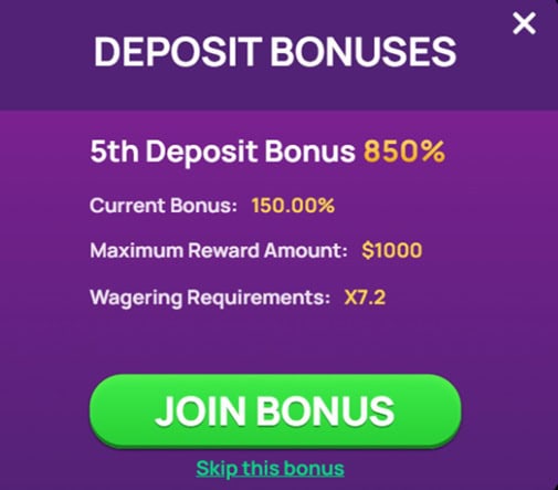 MovaCoins Deposit Bonuses