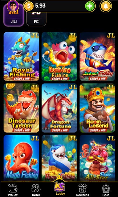 MovaCoins Fish Games