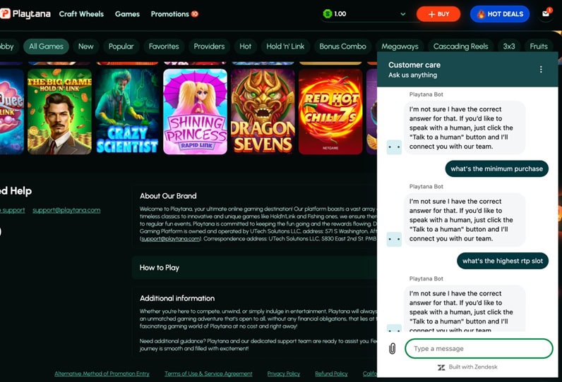 Playtana Support