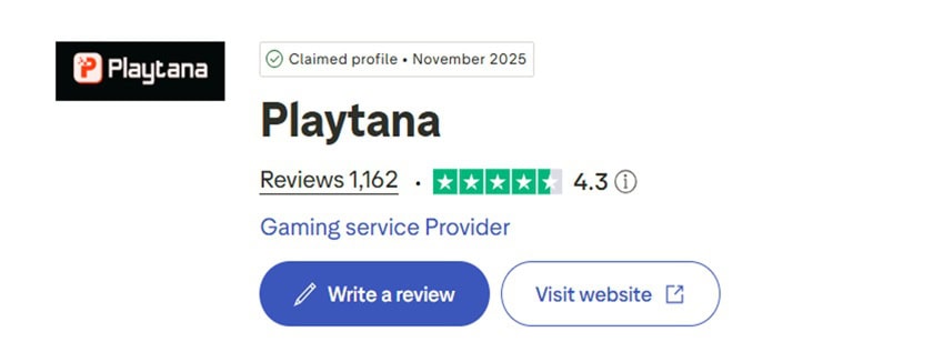 Playtana Trustpilot