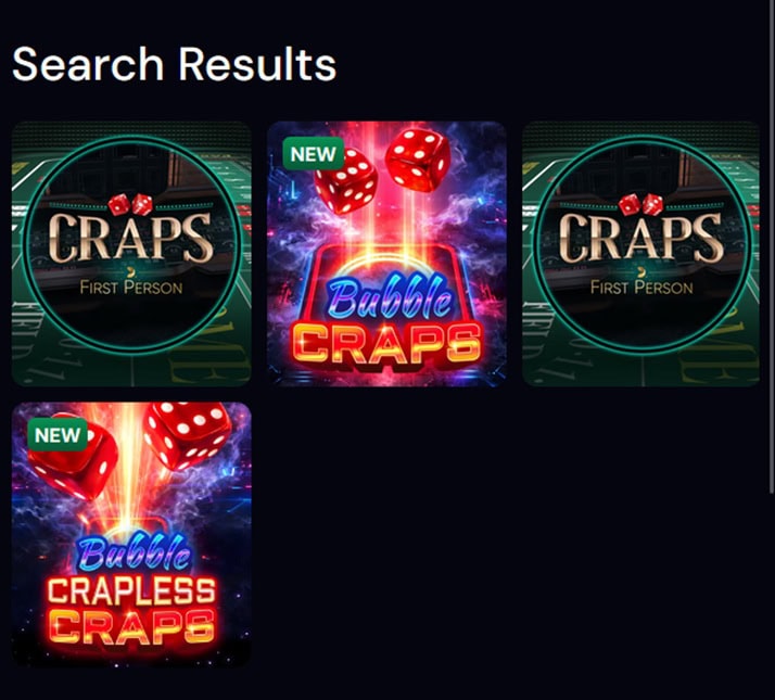 Scarlet Sands Craps