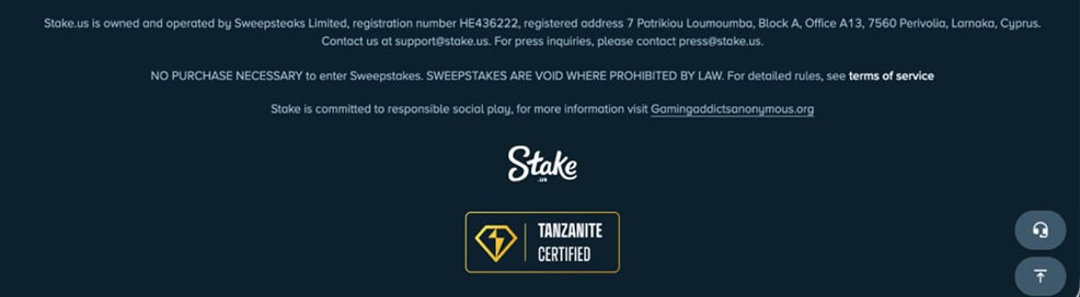 Stake.us Footer