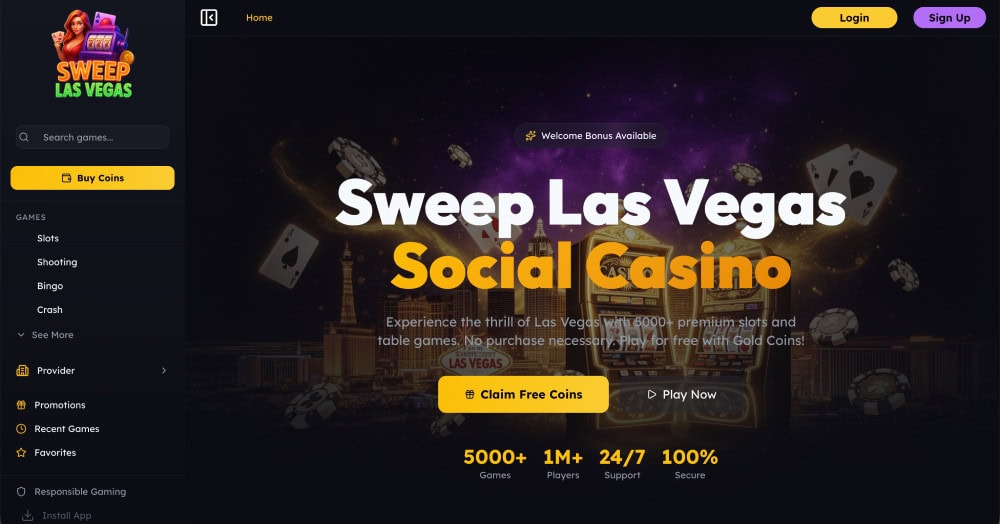 sweep las vegas homepage