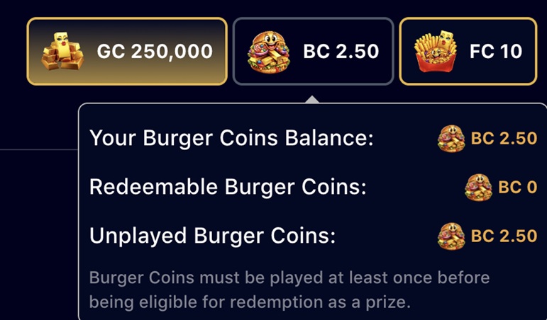 SweepBurger Currencies