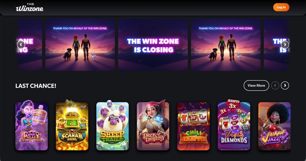 the win zone is closing