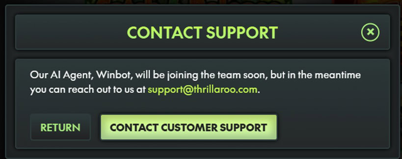 Thrillaroo Support