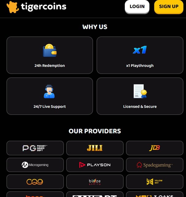 TigerCoins Providers