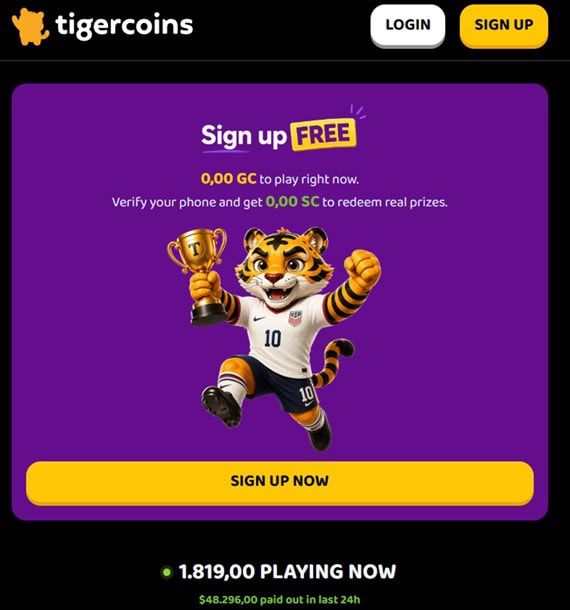 TigerCoins Register