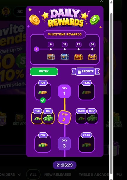 TrebloCoins Daily Bonus