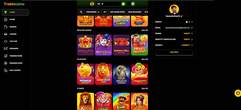 TrebloCoins Games