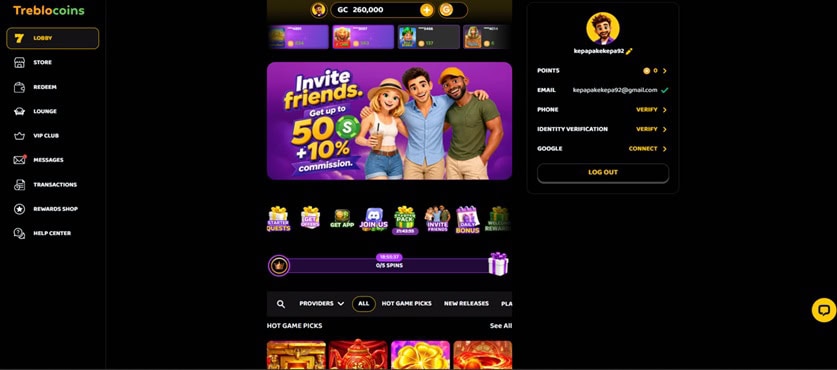 TrebloCoins Homepage