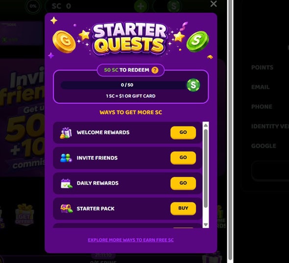 TrebloCoins Starter Quests