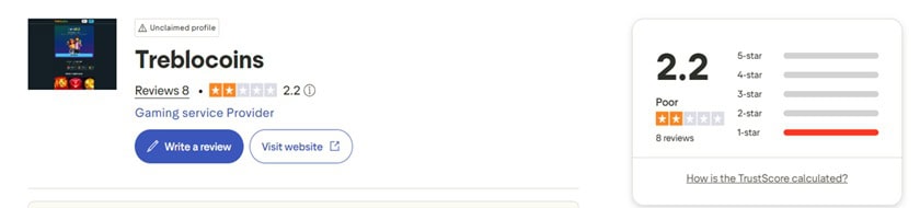 TrebloCoins Trustpilot