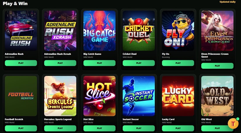 Wild World Instant Win Games