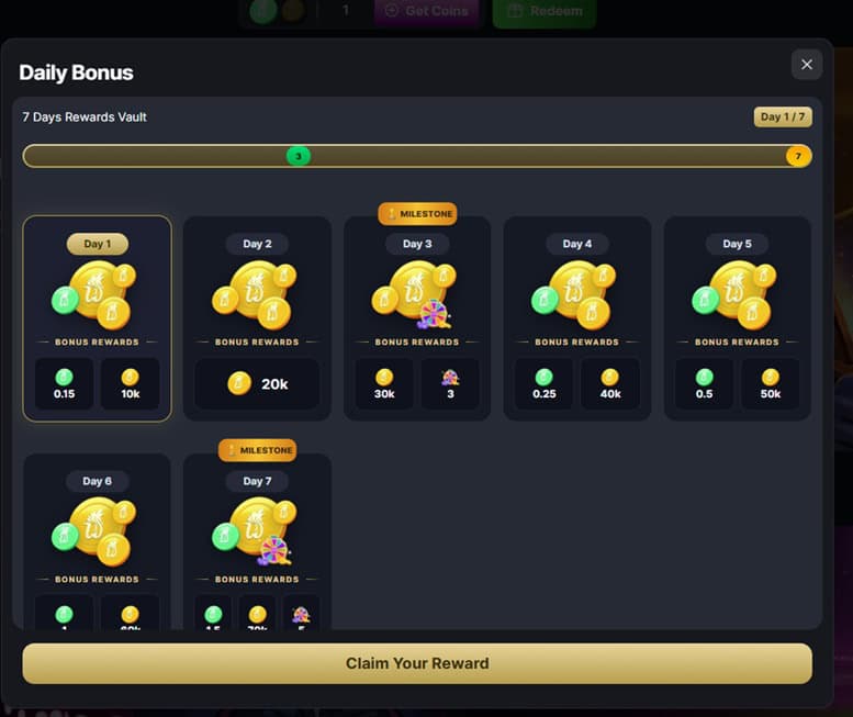 Wulf Daily Bonus