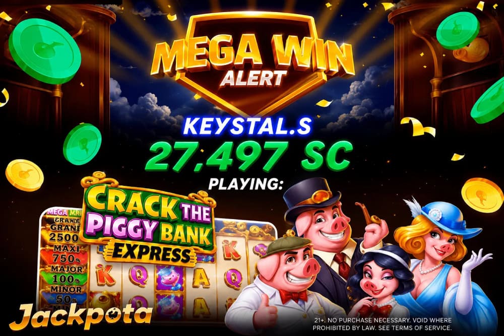 Crack the Piggy Bank Express Mega Win Alert