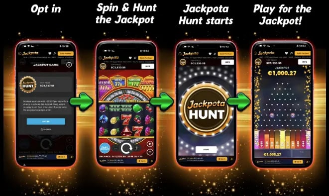 Jackpota Hunt steps
