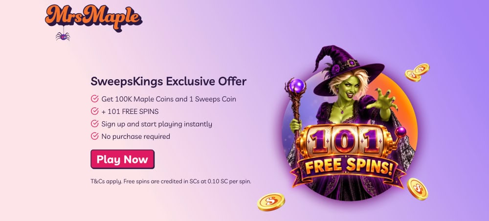Mrs. Maple SweepsKings exclusive offer for Halloween