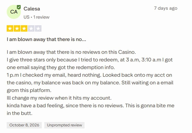 BetterWin.us Trustpilot