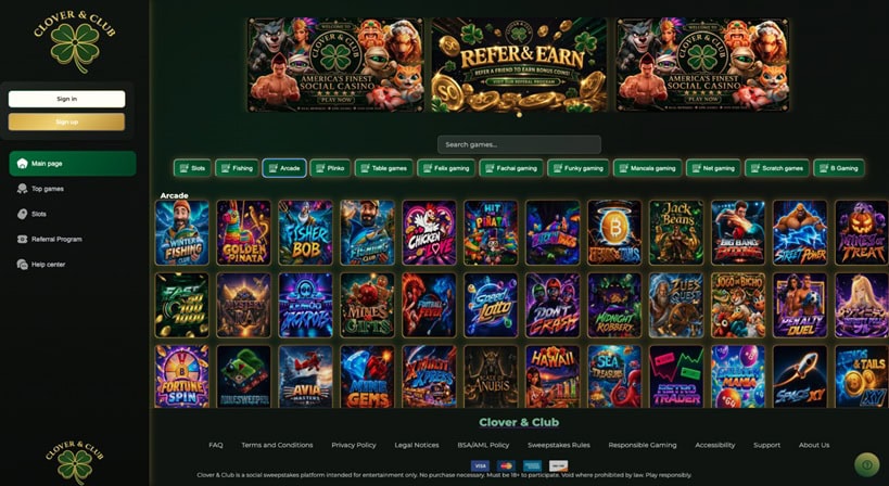 Clover & Club Arcade Games