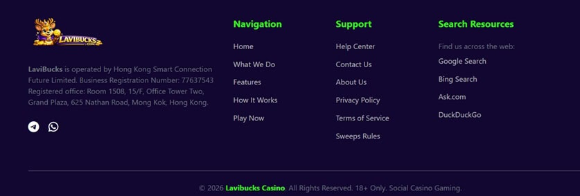 LaviBucks Footer