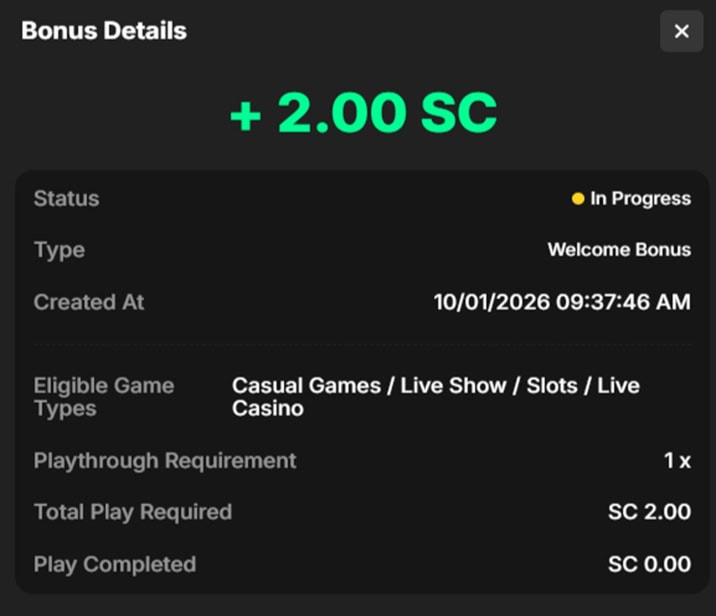 LuckyFizz Bonus Details