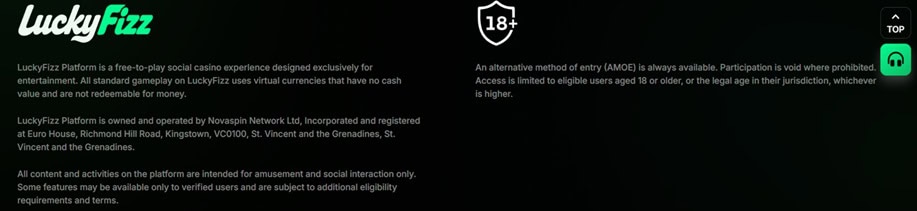 LuckyFizz Footer