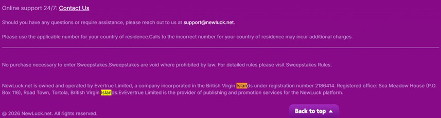 NewLuck Footer