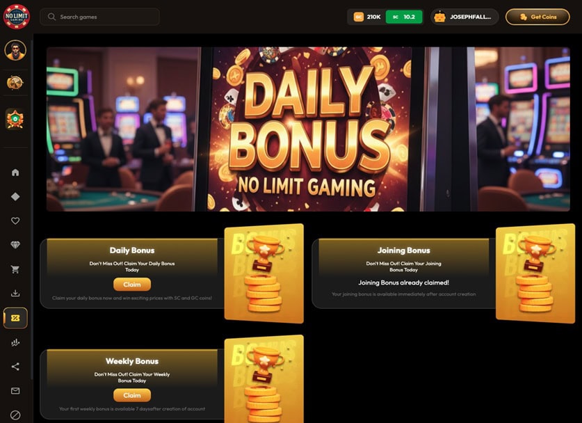 NoLimitGaming Bonuses