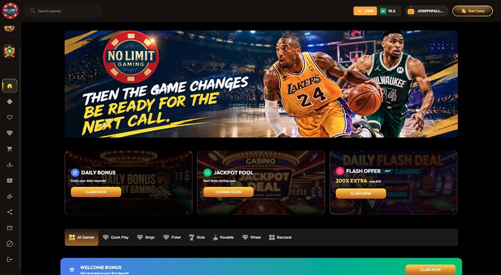 NoLimitGaming Homepage