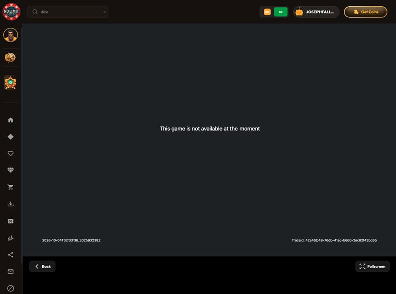 NoLimitGaming Slot Error
