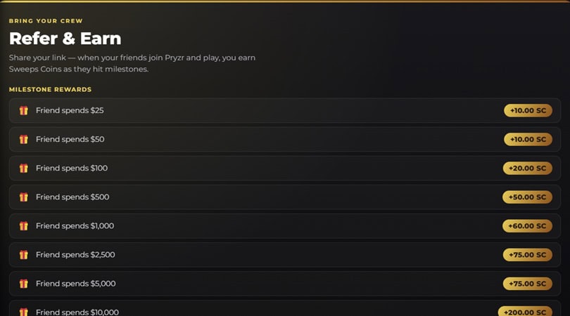 Pryzr Referral Bonus