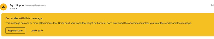 Pryzr Spam Email