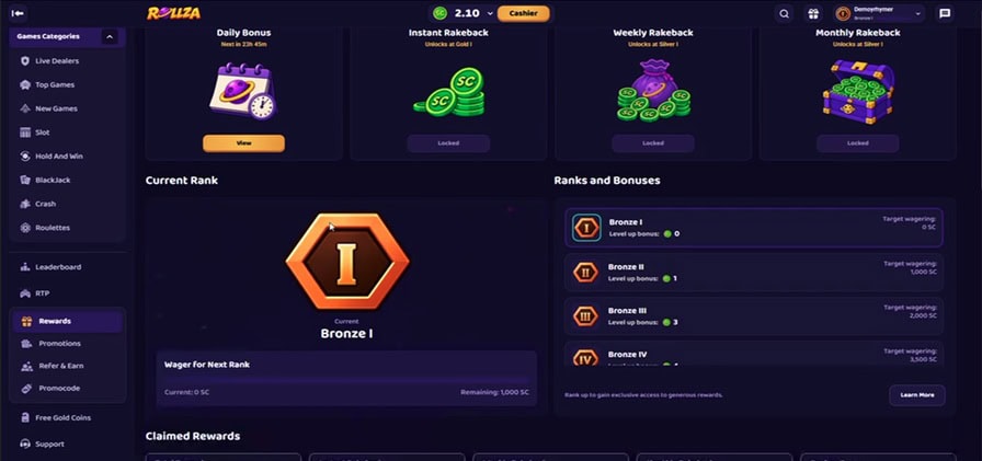 Rollza Bonuses